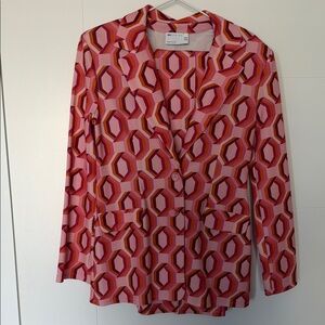 ASOS Pink and Orange Geometric Blazer and Pants